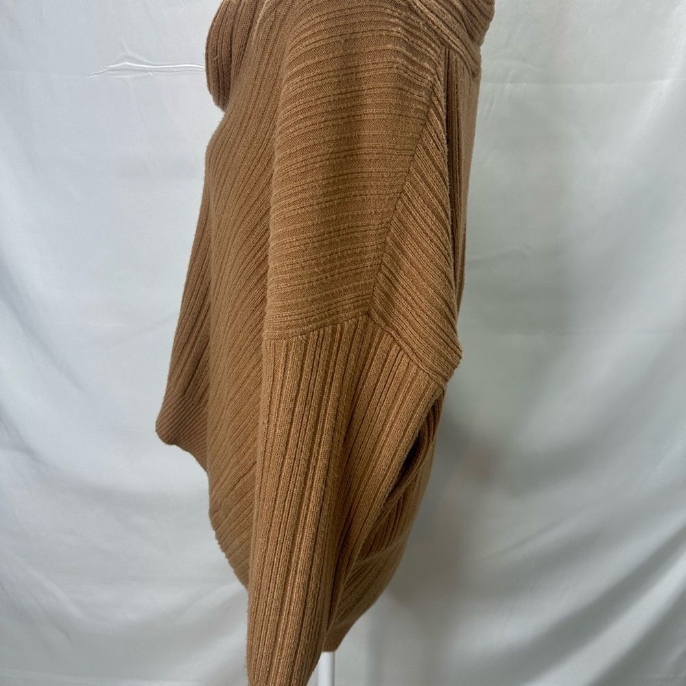 Zara Brown Ribbed Cowl Neck Sweater Size S - Picture 5 of 8